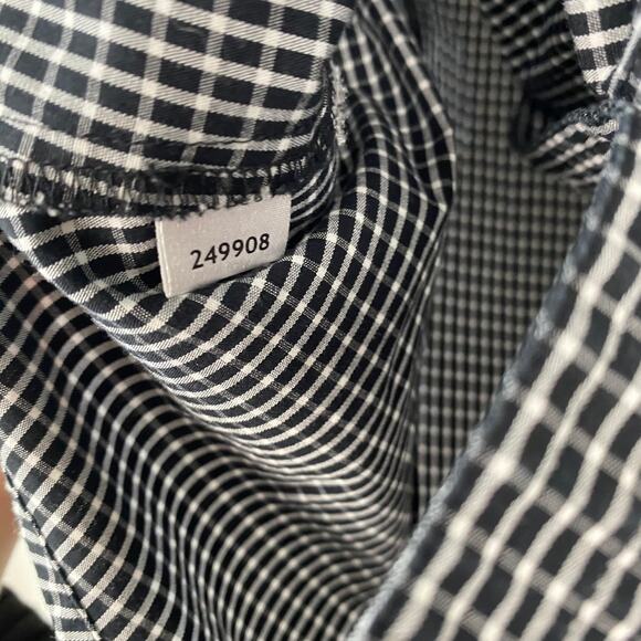 Loft Outlet Black & White Fitted Button-Down Shirt Collared Long Sleeve Size 6 - Picture 5 of 6